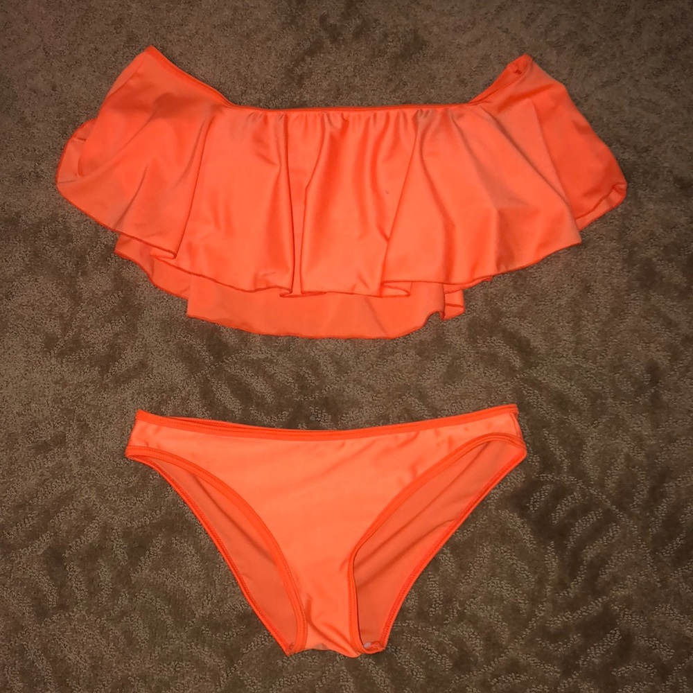 Neon orange bikini
